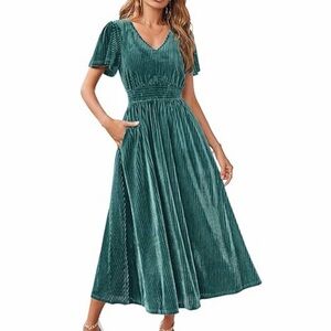 Elegant Teal Maxi Dress